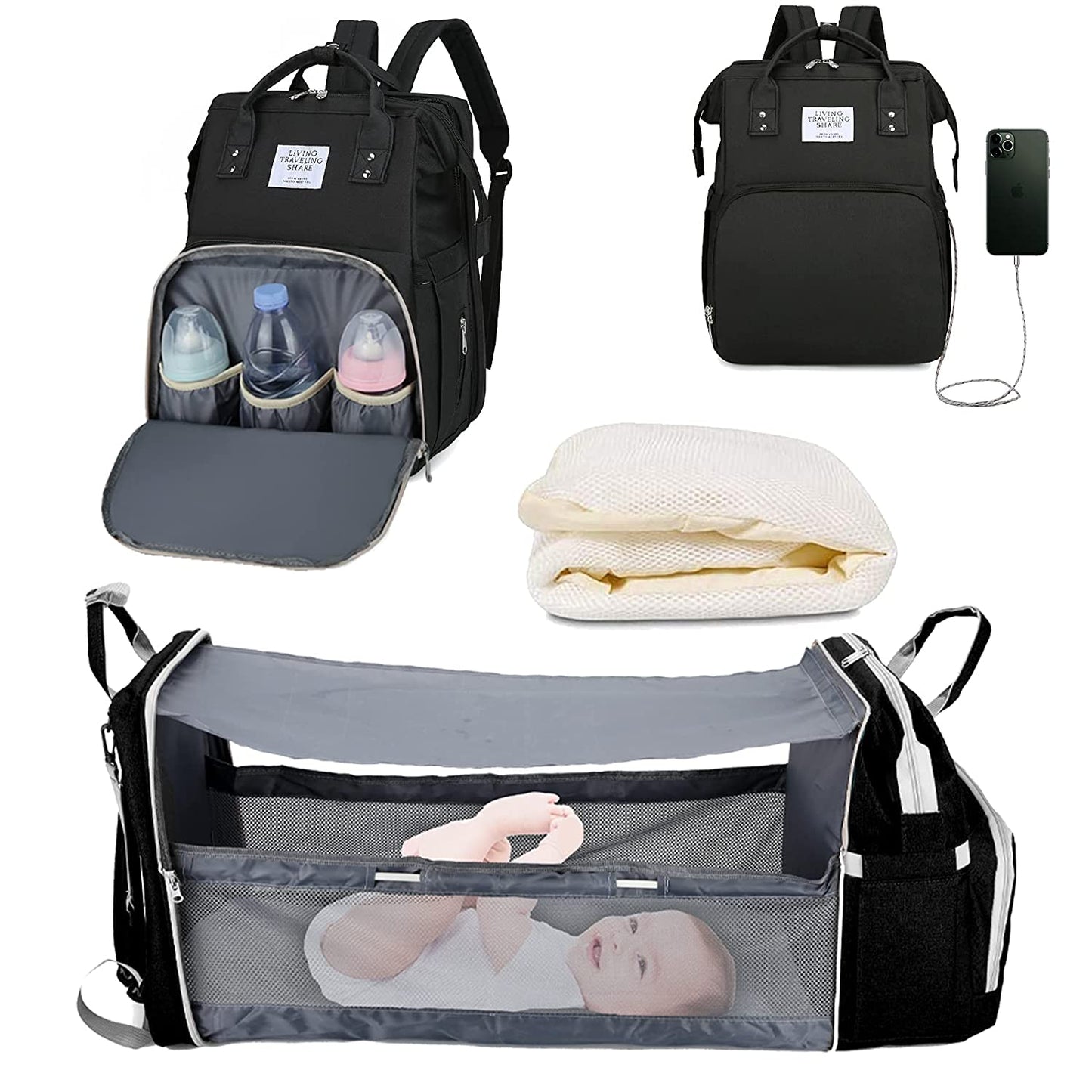 Sac à langer portatif | Berceau de voyage BabyNappy™ - Petits Bouts de Choux