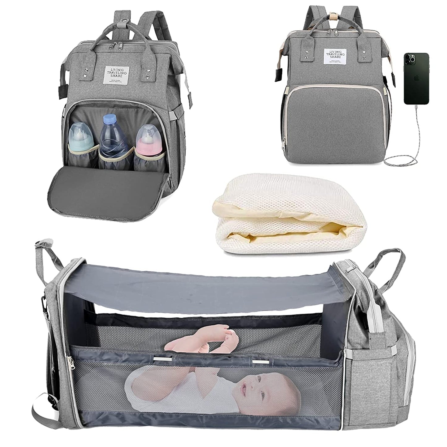 Sac à langer portatif | Berceau de voyage BabyNappy™ - Petits Bouts de Choux