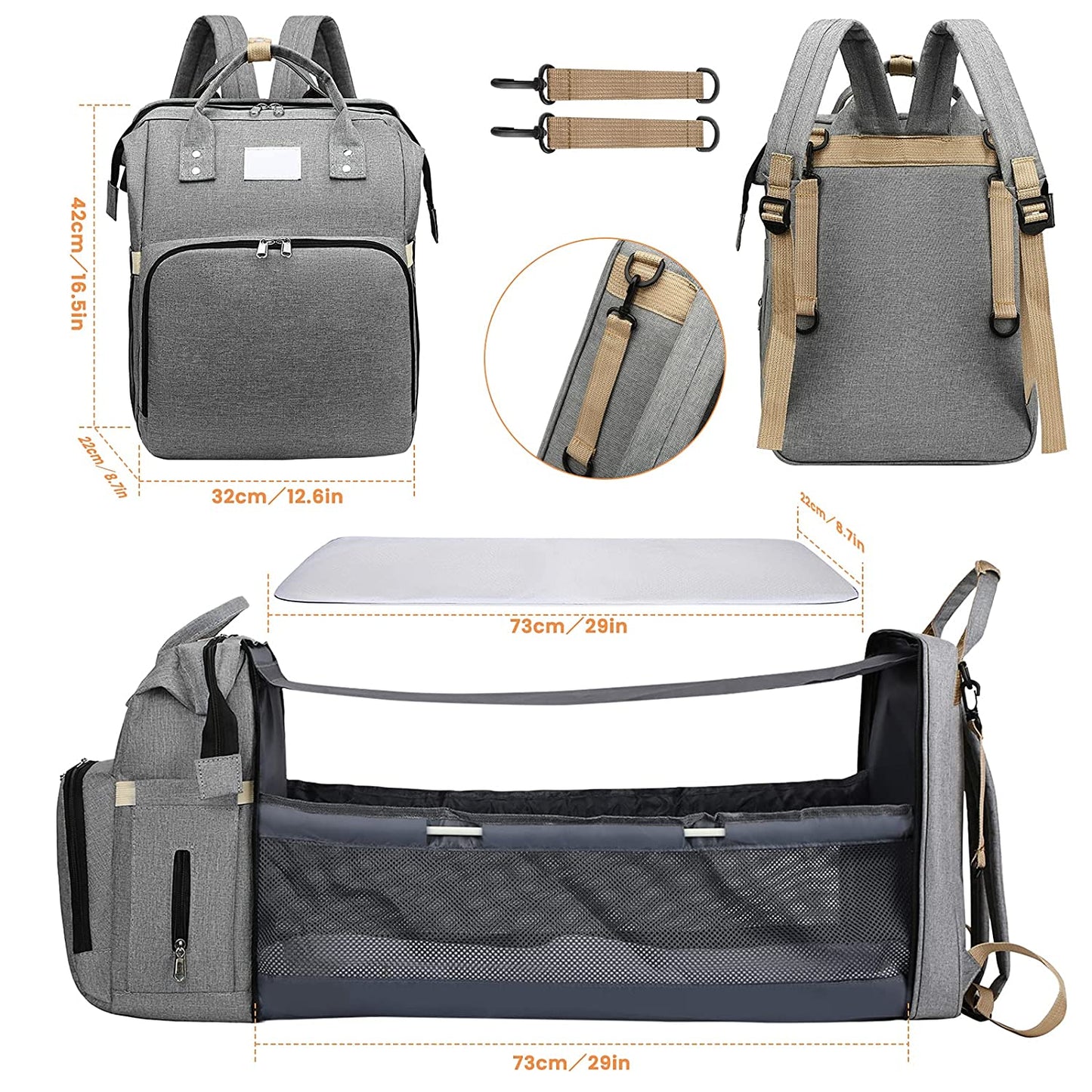 Sac à langer portatif | Berceau de voyage BabyNappy™ - Petits Bouts de Choux